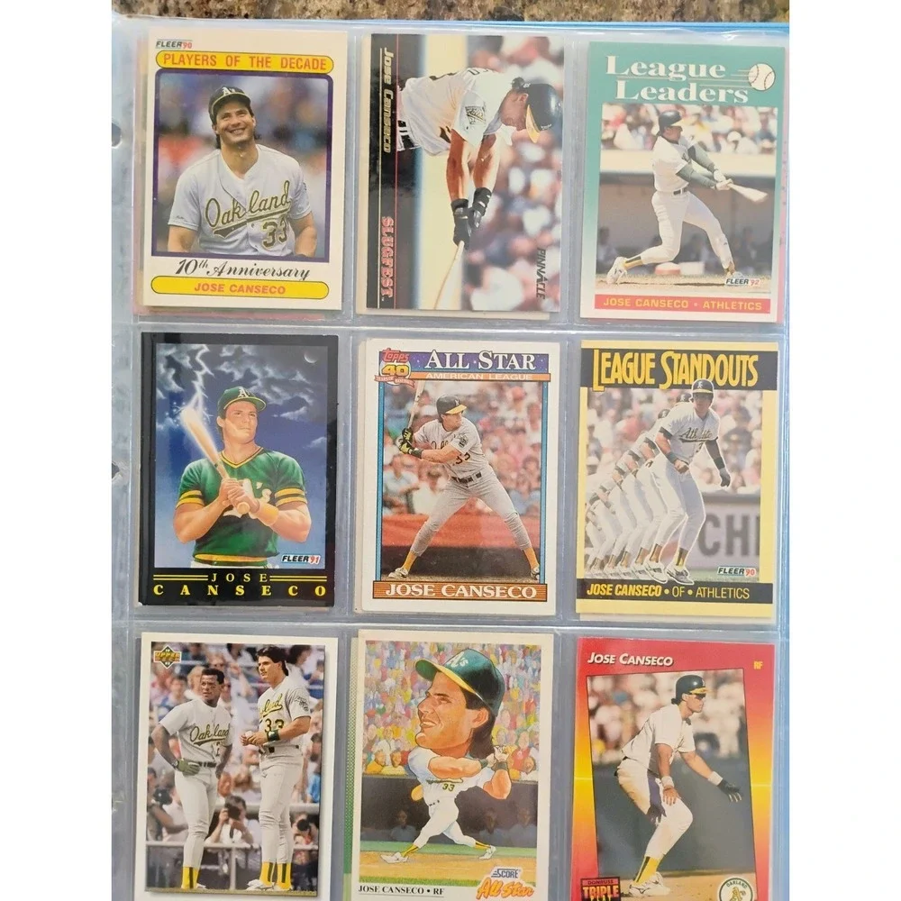 90's Baseball Card Lot 300+ Topps DonRuss Score Select Jose Conseco And More